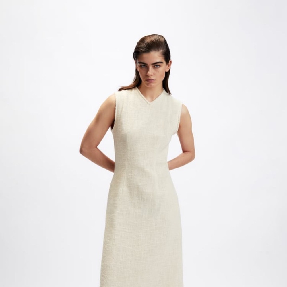 Zara Self Frayed Dress